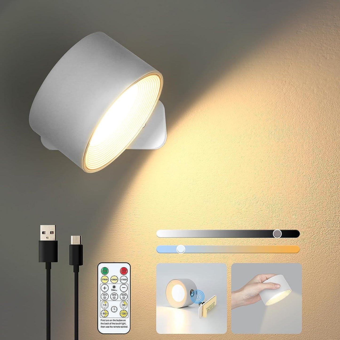 Rechargeable Touch Magnetic Wall Lamp